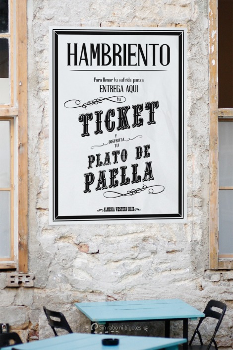 poster tipográfico western